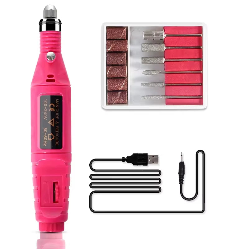 Gel Nail Polish Kit with UV Nail Lamp Electric Nail Drill Machine Soak off Gel Nail Kit Base&Top Coat Gel Polish Nail Tools Set