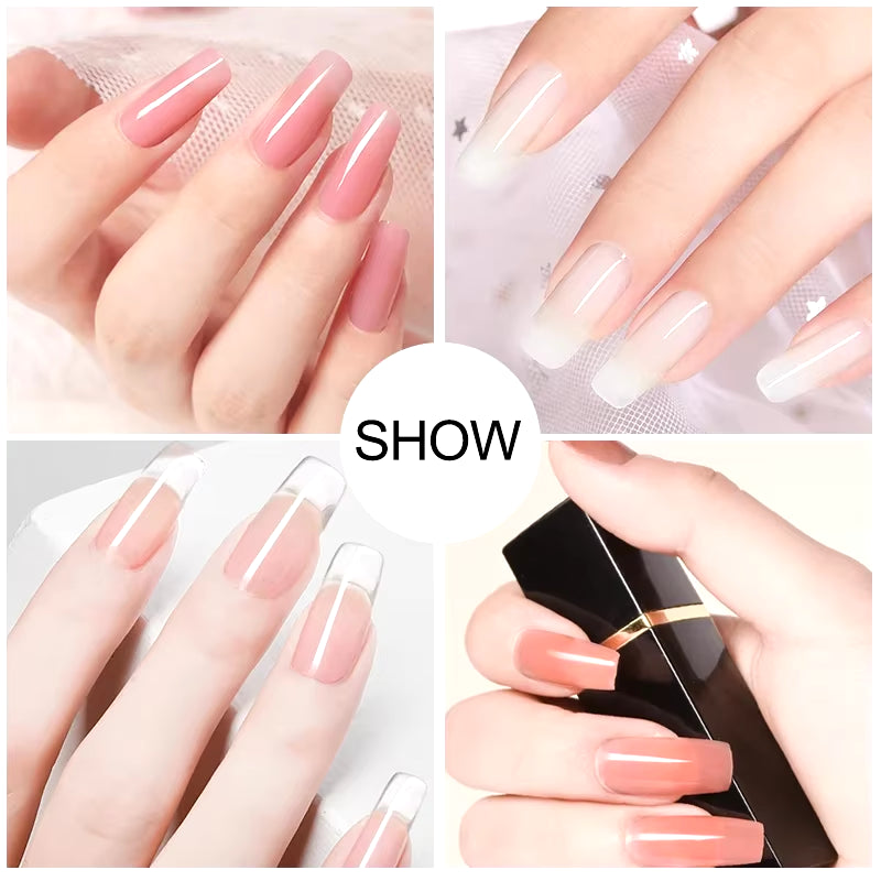 Gel Nail Polish Kit with UV Nail Lamp Electric Nail Drill Machine Soak off Gel Nail Kit Base&Top Coat Gel Polish Nail Tools Set